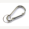 Aluminium sleutelhanger zilver 60 mm met ring
