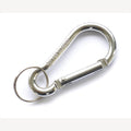 Aluminium sleutelhanger zilver 60 mm met ring