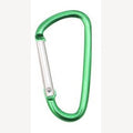 Aluminium sleutelhanger groen 46 mm ovaal 10 stuks