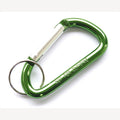 Aluminium sleutelhanger groen 80 mm met ring