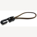 Spanrubber 5mm bruin met 1 kunststof haak