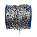 Decorative nickel-plated chain 1.3 mm 25 meters on a roll
