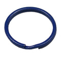 Gekleurde sleutelring blauw 25 mm 100 stuks