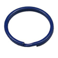 Gekleurde sleutelring blauw 25 mm 25 stuks
