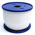 Braided white cord 3 mm 100 meters on plastic roll