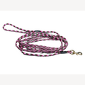 Hondenlijn fuchsia 5 meter met messing musketonhaak