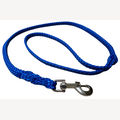 Hondenriem 10 meter blauw met stalen musketonhaak