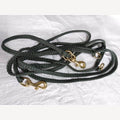 Dog leash 4 meters hunting green, three-way adjustable