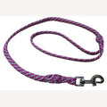 Dog leash 8 meters pink/silver