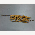 Caramel dog leash, 5 meters, adjustable, with 2 brass snaps