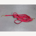Cherry dog ​​leash, 5 meters, adjustable, with 2 brass snap hooks