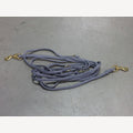Grey dog ​​leash, 5 meters, adjustable, 2 brass snaps