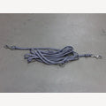 Gray dog ​​leash, 5 meters adjustable, 2 stainless steel snap hooks
