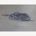 Grey dog leash, 5 meters, adjustable, 2 galvanized snap hooks