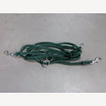 Green dog leash, 5 meters, adjustable, 2 stainless steel snap hooks