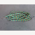 Jungle dog leash, 5 meters adjustable, 2 galvanized snap hooks