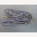 Navy dog ​​leash, 5 meters, adjustable, with 2 brass snap hooks