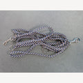 Navy dog ​​leash, 5 meters, adjustable, with 2 galvanized snap hooks