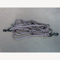 Navy dog ​​leash, 5 meters, adjustable, 2 black snap hooks