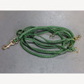 Neon dog leash, 5 meters, adjustable, with 2 brass snaps