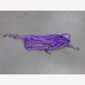 Purple dog leash, 5 meters, adjustable, 2 galvanized snap hooks