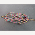 Rainbow dog leash, 5 meters, adjustable, with 2 brass snap hooks