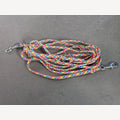 Rainbow dog leash, 5 meters adjustable, 2 stainless steel snap hooks