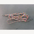 Rainbow dog leash, 5 meters adjustable, 2 galvanized snap hooks