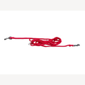 Red dog leash, 10 meters, adjustable, 2 galvanized snap hooks
