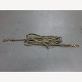 Scout dog leash, 5 meters adjustable, 2 brass snap hooks