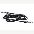 Black dog leash, 10 mtr adjustable, 2 galvanized snap hooks