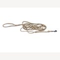 Beige dog leash, 3 meters, with steel snap hook