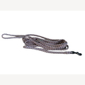 Beige/blue dog leash, 10 meters, with black snap hook
