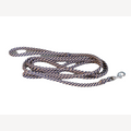 Beige/blue dog leash, 2 meters, with stainless steel snap hook