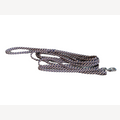 Beige/blue dog leash, 4 meters, with steel snap hook