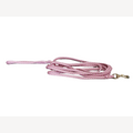 Beige/pink dog leash, 5 meters, with brass snap hook