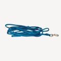 Blue dog leash, 5 meters, with brass snap hook