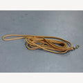 Hondenriem caramel 5 meter met messing musketonhaak
