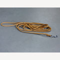 Hondenriem caramel 5 meter met rvs musketonhaak