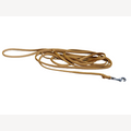 Caramel dog leash 8 meters with stainless steel snap hook