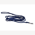 Hondenriem donkerblauw 2 meter met stalen musketonhaak