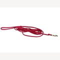 Dark red dog leash, 4 meters, with brass snap hook
