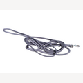 Grey dog leash, 3 metres, with stainless steel snap hook