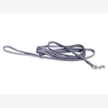 Grey dog leash, 3 metres, with black snap hook