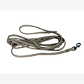 Hunting green dog leash 10 meters with black snap hook