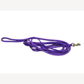 Purple dog leash, 3 meters, with brass snap hook