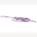 Beige/purple dog leash, 4 meters, with brass snap hook