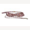 Rainbow dog leash 4 meters with brass snap hook