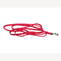 Red dog leash, 4 meters, with brass snap hook