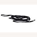 Dog leash 10 meters black with steel snap hook